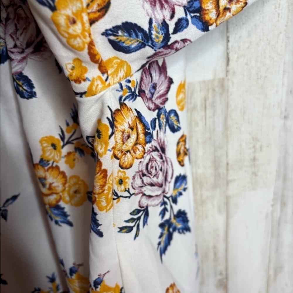 SIGNATURE STUDIO 2X Blue Tunic Top 3/4 Sleeve Length Boho Floral print - Picture 9 of 13